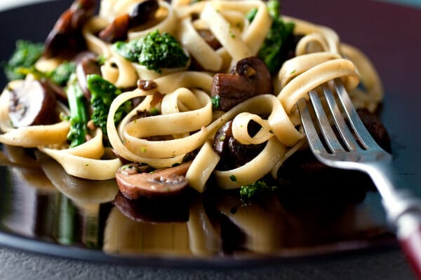 Fettuccine With Braised Mushrooms and Baby Broccoli Recipe - NYT Cooking