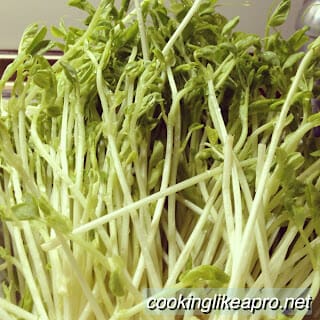 Cooking Pea Sprouts (Wok Recipe)